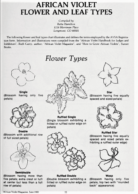 Flower and Leaf types