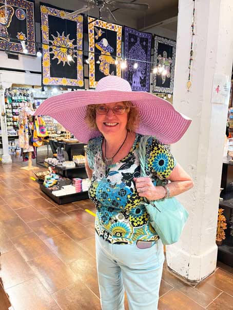 Carolee Carter with a special hat