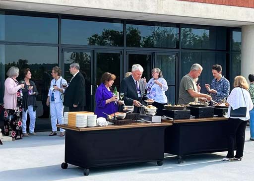 Hors d'oeuvres outside at the Installation banquet