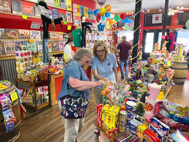 Kids in a candy shoppe Carla Deutsch and Mary Corondan